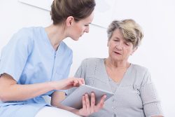 nurse with patient during Dementia Action Week 2022